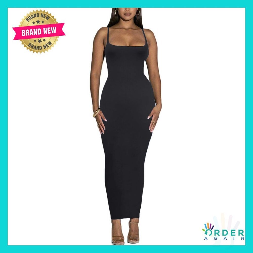 Spaghetti Strap Bodycon Maxi Dress Y2K Chic Night Out Party Wear